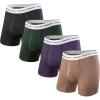imageBAMBOO COOL Mens Underwear Boxer Briefs 4 Pack Breathable Soft Bamboo Underwear For Men