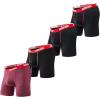 imageBAMBOO COOL Mens Underwear Boxer Briefs with Fly Soft Comfortable Breathable Underwear for Men MultipackMred Beltred 3black