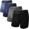 imageBAMBOO COOL Mens Underwear Dual Pouchs Boxer Briefs Support Ball Pouch Breathable Underwear For Men 4 Pack4cmulticolor