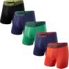 imageMens Underwear Soft Bamboo Viscose Moisturewicking Man Boxer Briefs 345 Pack