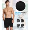 imageBAMBOO COOL Mens Athletic Shorts Activewear LooseFit Breathable Running Workout Gym Shorts with PocketsAblack