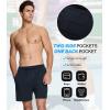 imageBAMBOO COOL Mens Athletic Shorts Activewear LooseFit Breathable Running Workout Gym Shorts with PocketsBdark Blue