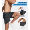 imageBAMBOO COOL Mens Athletic Shorts Activewear LooseFit Breathable Running Workout Gym Shorts with PocketsCdark Grey