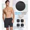 imageBAMBOO COOL Mens Athletic Shorts Activewear LooseFit Breathable Running Workout Gym Shorts with PocketsCdark Grey