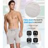 imageBAMBOO COOL Mens Athletic Shorts Activewear LooseFit Breathable Running Workout Gym Shorts with PocketsDlight Grey