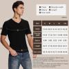 imageBAMBOO COOL Mens Undershirts Slim Fit VNeck Breathable MoistureWicking TShirts Soft Stretch White Tees for Men 3 PackV Neckblack3