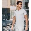 imageBAMBOO COOL Mens Undershirts Slim Fit VNeck Breathable MoistureWicking TShirts Soft Stretch White Tees for Men 3 PackV Neckwhite3