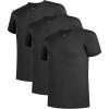 imageBAMBOO COOL Mens Undershirts Slim Fit VNeck Breathable MoistureWicking TShirts Soft Stretch White Tees for Men 3 PackV Neckblack3