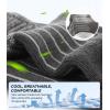 imageBAMBOO COOL No Show Socks Men Low Cut Ankle Short Socks for Men Casual Athletic Socks with Non Slip GripBlack3  Dark Grey3