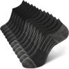 imageBAMBOO COOL No Show Socks Men Low Cut Ankle Short Socks for Men Casual Athletic Socks with Non Slip GripBlack3  Dark Grey3