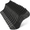 imageBAMBOO COOL No Show Socks Men Low Cut Ankle Short Socks for Men Casual Athletic Socks with Non Slip GripDark Grey 6 Pack
