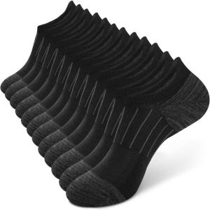imageBAMBOO COOL No Show Socks Men Low Cut Ankle Short Socks for Men Casual Athletic Socks with Non Slip GripBlack 6 Pack