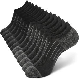 imageBAMBOO COOL No Show Socks Men Low Cut Ankle Short Socks for Men Casual Athletic Socks with Non Slip GripBlack3  Dark Grey3