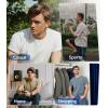 imageBAMBOO COOL Mens Crewneck TShirts Undershirts for Men Short Sleeve Shirts Soft Tshirt Classic Comfortable TeesAblack