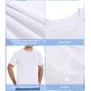 imageBAMBOO COOL Mens Crewneck TShirts Undershirts for Men Short Sleeve Shirts Soft Tshirt Classic Comfortable TeesBwhite