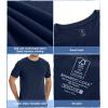 imageBAMBOO COOL Mens Crewneck TShirts Undershirts for Men Short Sleeve Shirts Soft Tshirt Classic Comfortable TeesCnavy Blue