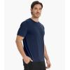 imageBAMBOO COOL Mens Crewneck TShirts Undershirts for Men Short Sleeve Shirts Soft Tshirt Classic Comfortable TeesCnavy Blue