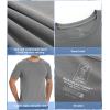imageBAMBOO COOL Mens Crewneck TShirts Undershirts for Men Short Sleeve Shirts Soft Tshirt Classic Comfortable TeesDgrey