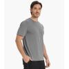 imageBAMBOO COOL Mens Crewneck TShirts Undershirts for Men Short Sleeve Shirts Soft Tshirt Classic Comfortable TeesDgrey