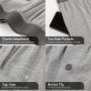 imageBAMBOO COOL Mens Pajama Shorts Soft Breathable Lounge Relaxing Comfy Sleepwear Pajamas Bottoms with Pockets 2 PackBgraynavy2 Pack