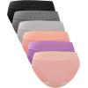 imageBAMBOO COOL Womens Underwear Bikini Underpants Lace Hipster Panties Soft Stretch Moisture Wicking Panties for Women 6PackMulticoloured C5pack