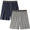 imageBAMBOO COOL Mens Pajama Shorts Soft Breathable Lounge Relaxing Comfy Sleepwear Pajamas Bottoms with Pockets 2 PackBgraynavy2 Pack