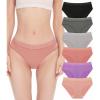 imageBAMBOO COOL Womens Underwear Bikini Underpants Lace Hipster Panties Soft Stretch Moisture Wicking Panties for Women 6PackMulticoloured C5pack