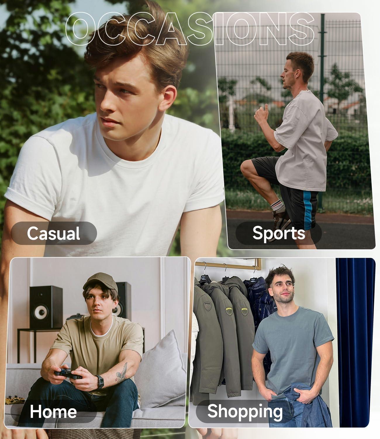 imageBAMBOO COOL Mens Pocket TShirts Crew Neck Tee Short Sleeve Shirts Soft Comfortable Classic Tshirt Undershirts for MenBdark Grey