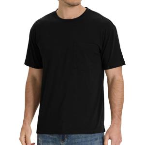imageBAMBOO COOL Mens Pocket TShirts Crew Neck Tee Short Sleeve Shirts Soft Comfortable Classic Tshirt Undershirts for MenAblack
