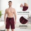 imageBAMBOO COOL Mens Pajama Shorts Soft Breathable Lounge Relaxing Comfy Sleepwear Pajamas Bottoms with Pockets 2 PackLhbdeep Redgray2 Pack
