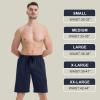 imageBAMBOO COOL Mens Pajama Shorts Soft Breathable Lounge Relaxing Comfy Sleepwear Pajamas Bottoms with Pockets 2 PackLhcgreyblue2 Pack