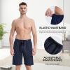 imageBAMBOO COOL Mens Pajama Shorts Soft Breathable Lounge Relaxing Comfy Sleepwear Pajamas Bottoms with Pockets 2 PackLhdblackblue2 Pack