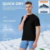 imageBAMBOO COOL Mens Undershirts MoistureWicking Crewneck T Shirts Breathable Stretch Soft Tees for Men 3 or 6 Pack3 Packblack