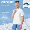 imageBAMBOO COOL Mens Undershirts MoistureWicking Crewneck T Shirts Breathable Stretch Soft Tees for Men 3 or 6 Pack3 Packwhite