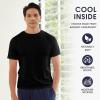 imageBAMBOO COOL Mens Undershirts MoistureWicking Crewneck T Shirts Breathable Stretch Soft Tees for Men 3 or 6 Pack6 Packblack