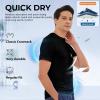 imageBAMBOO COOL Mens Undershirts MoistureWicking Crewneck T Shirts Breathable Stretch Soft Tees for Men 3 or 6 Pack6 Packblack