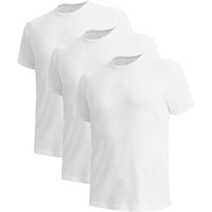 imageBAMBOO COOL Mens Undershirts MoistureWicking Crewneck T Shirts Breathable Stretch Soft Tees for Men 3 or 6 Pack3 Packwhite