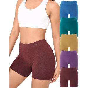 imageBAMBOO COOL Womens Boyshort Panties Seamless Underwear Stretchy Boxer Briefs For Ladies 5 PackMulticoloured B 5pack