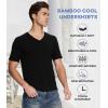 imageBAMBOO COOL Mens Undershirts Stretch V Neck TShirtsBreathable and MoistureWicking Tees for Men 3 PackVneckblack3