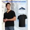 imageBAMBOO COOL Mens Undershirts Stretch V Neck TShirtsBreathable and MoistureWicking Tees for Men 3 PackVneckblack3