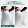 imageBAMBOO COOL Womens Thongs No Show Underwear Mid Waisted Seamless Pantie Tagless 6 PackBlack C 6pack