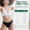 imageBAMBOO COOL Womens Thongs No Show Underwear Mid Waisted Seamless Pantie Tagless 6 PackBlack C 6pack