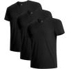 imageBAMBOO COOL Mens Undershirts Stretch V Neck TShirtsBreathable and MoistureWicking Tees for Men 3 PackVneckblack3