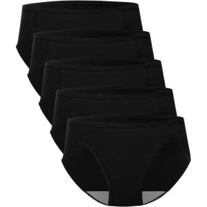 imageBAMBOO COOL Womens Underwear High Cut Briefs Breathable MoistureWicking Hipster Ladies Panties 5PackMulticolor D5pack