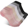 imageBAMBOO COOL Womens Ankle Socks Athletic Moisture Wicking Cushioned For Ladies Running Socks Arch Support Breathable SocksBlack1 white1 gray1 khaki1 pink1