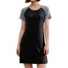 imageBAMBOO COOL Womens Nightgown Soft Sleepwear Short Sleeve Pajamas Lounge Sleep Dress Comfy Nightshirt for LadiesBlack