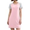 imageBAMBOO COOL Womens Nightgown Soft Sleepwear Short Sleeve Pajamas Lounge Sleep Dress Comfy Nightshirt for LadiesPink