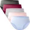 imageBAMBOO COOL Womens Underwear Breathable MoistureWicking Briefs Hipster Ladies Panties 5PackMulticolor B5pack