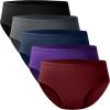 imageBAMBOO COOL Womens Underwear Breathable MoistureWicking Briefs Hipster Ladies Panties 5PackMulticolor C5pack