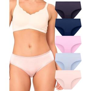 imageBAMBOO COOL Womens Underwear Breathable MoistureWicking Briefs Hipster Ladies Panties 5PackMulticolor A5pack